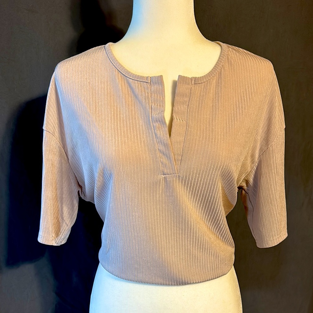 Elegant Beige Women's Top